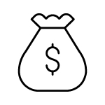 Icon of a bag of money.