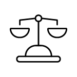 Icon of the scales of justice.