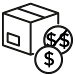 2 monetary values are given to a box of goods. The higher value is replaced by a lower value.